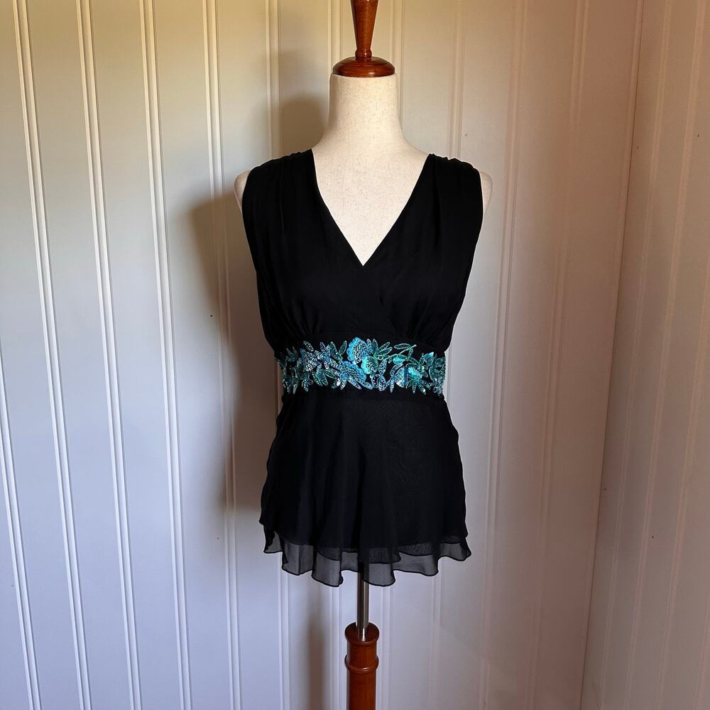 Vintage Y2K Silk Fairy Black Babydoll Top 10
